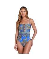 Sunshine 79 Women's One Piece Swimsuit Beatnik Blossoms Bandeau