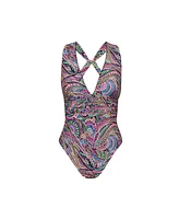 Sunshine 79 Women's One Piece Swimsuit Disco Dream V Plunge
