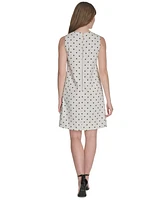 Tommy Hilfiger Women's Sleeveless Polka Dot Shift Dress