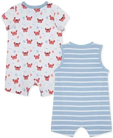 Little Me Baby Boys Crab Rompers, Pack of 2