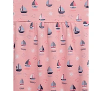 Little Me Baby Girls Cotton Sailboats Rompers, 2 Pack