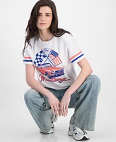Love Tribe Juniors' Mustang Graphic-Print Crewneck Tee