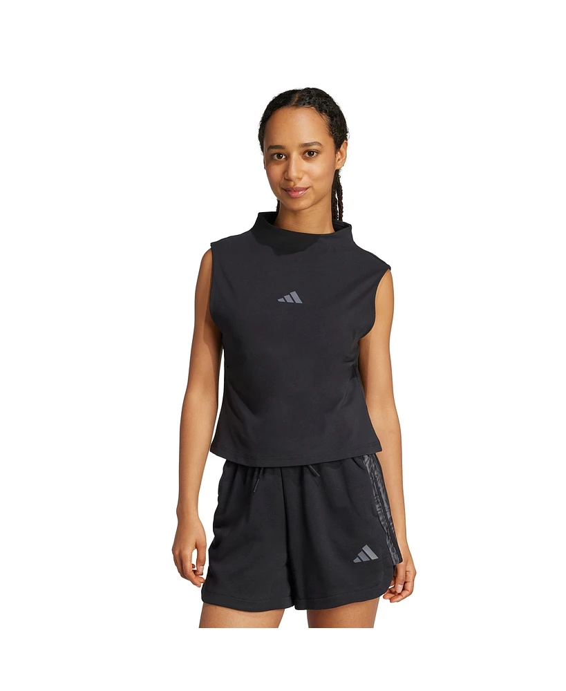 adidas Women's Essentials Slim High Neck Tank Top