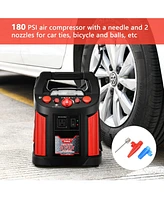 Jump Starter Air Compressor Power Bank Charger with Led Light and Dc Outlet