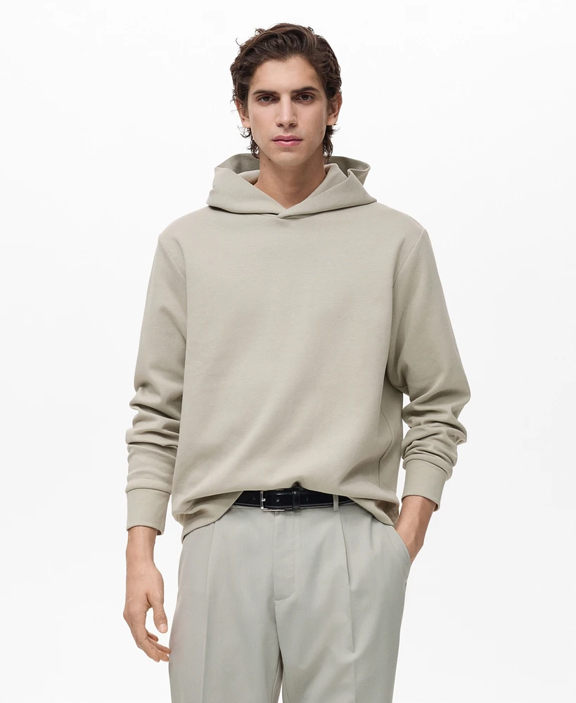 Mango Men's Regular-Fit Cotton Hoodie