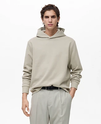 Mango Men's Regular-Fit Cotton Hoodie