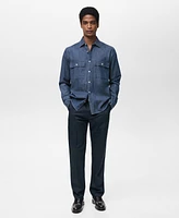 Mango Men's Cotton Chambray Shirt