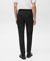 Mango Men's Stretch Fabric Slim-Fit Trousers