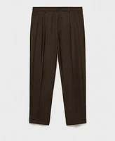 Mango Men's Wool-Blend Slim-Fit Pants