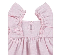 Huggies Baby Girls Ruffled-Sleeve Jersey Dress & Bloomer Set