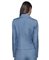 Karl Lagerfeld Paris Women's Double-Breasted Peak-Lapel Jacket
