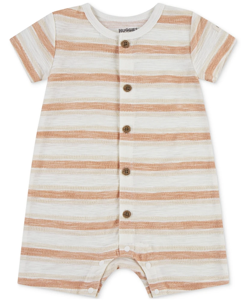 Huggies Baby Boys Cotton Striped Romper