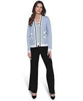 Karl Lagerfeld Paris Women's Open-Front Cardigan
