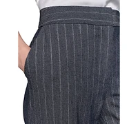 Karl Lagerfeld Paris Women's Pinstriped Flare-Leg Pants
