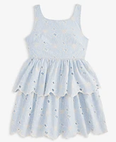 Rare Editions Big Girl Enlarged Flora Eyelet Dress