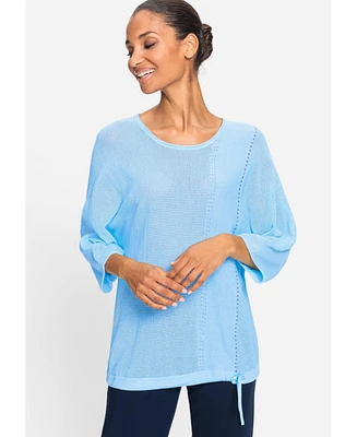 Olsen Women's Multi-Knit Embellished Shirt