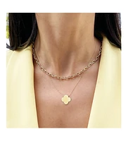 The Lovery Oval Link Chain Necklace 14K Gold