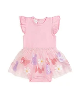 Sweet Wink Baby Girls Bunny Bow Sequin Easter Short Sleeve Tutu Bodysuit