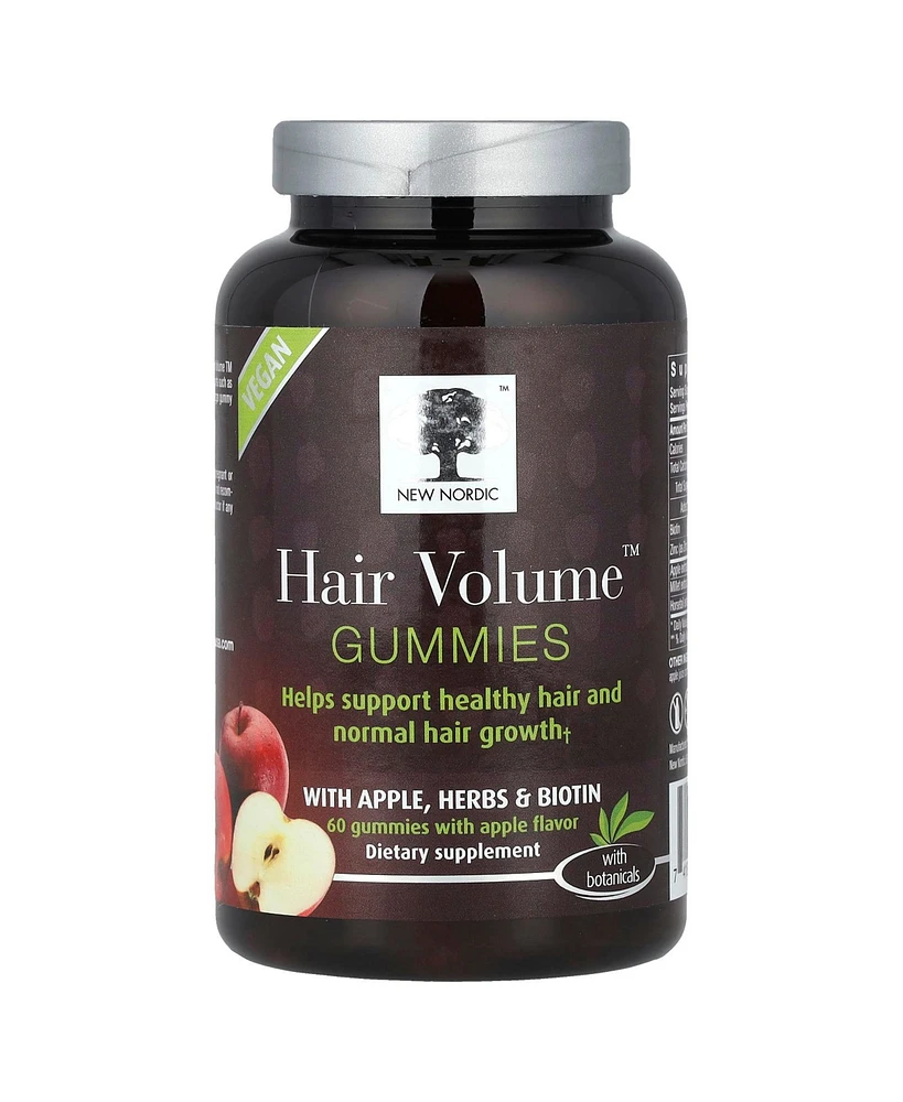 New Nordic Hair Volume Gummies with Apple Herbs & Biotin