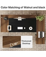 Tribesigns L-Shaped Executive Desk, 78" Modern Office Desk with Drawers and Lateral File Cabinet, Large Computer Storage Shelves, Workstatio
