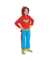 Justice League Toddler Girls Dc Comics Zip Up Costume Pajama Coverall and Cape