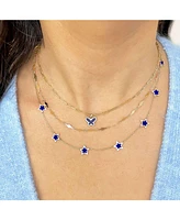 The Lovery Lapis Star Station Necklace 14K Gold