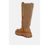 Lapland Fur Detail Calf Length Boots