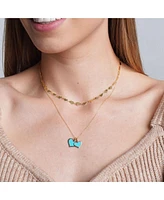 The Lovery Turquoise Heart Charm 14K Gold 14 millimeters