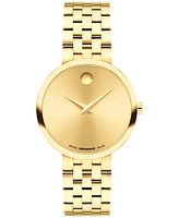 Movado Women's Museum Classic Swiss Quartz Light Yellow Pvd Watch, 29.5mm