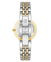 Anne Klein Women's Quartz Floral Two-Tone Metal Alloy Watch, 30mm