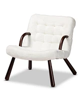 Baxton Studio 26.8" Eisa Modern and Contemporary Sherpa Upholstered Accent Chair