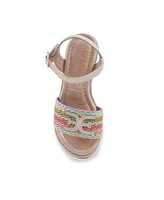Sam Edelman Little and Big Girls Lucia Band Espadrille Wedge Sandals