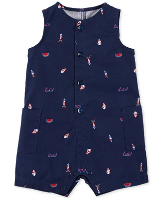Carter's Baby Boys 4th of July Button-Down Romper