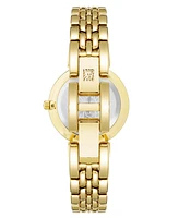 Anne Klein Women's Quartz Floral Gold-Tone Metal Alloy Watch, 30mm