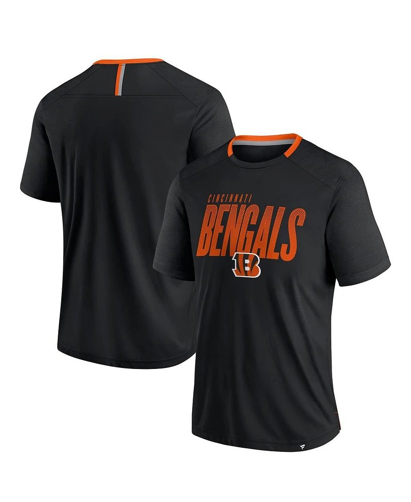 Fanatics Men's Black Cincinnati Bengals Defender Fade Slant T-Shirt