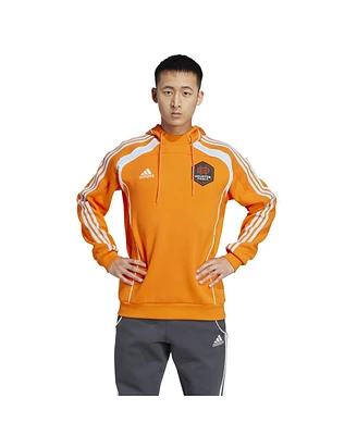 Adidas Men's Orange Houston Dynamo Fc 2025 Travel Pullover Hoodie