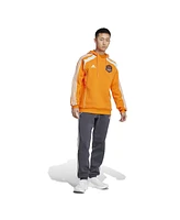 Adidas Men's Orange Houston Dynamo Fc 2025 Travel Pullover Hoodie