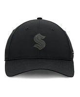 Fanatics Men's Black Seattle Kraken Authentic Pro Road Logo Adjustable Hat