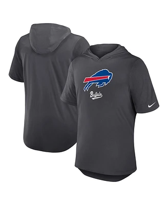 Nike Men's Anthracite Buffalo Bills Tri-Blend Performance Hoodie T-Shirt