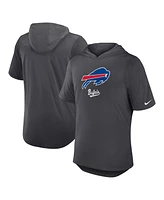 Nike Men's Anthracite Buffalo Bills Tri-Blend Performance Hoodie T-Shirt