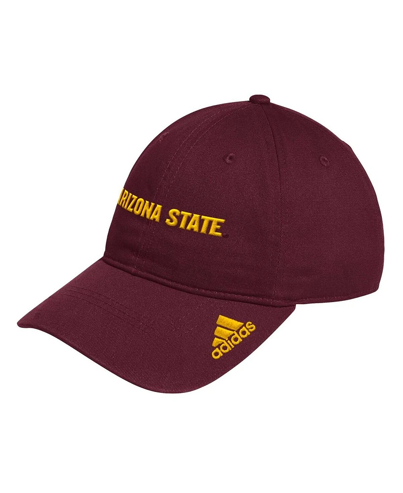 Adidas Men's Maroon Arizona State Sun Devils Locker Room Wordmark Slouch Adjustable Hat