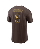 Nike Men's Jackson Merrill Brown San Diego Padres Fuse Name Number T-Shirt