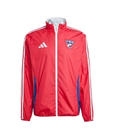 Adidas Men's Red/Light Blue Fc Dallas 2025 Anthem Reversible Full-Zip Jacket