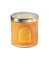 Aromatique Valencia Textured Glass Candle with Lid, 6 oz.