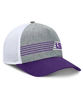 Fanatics Men's Heather Gray/Purple Lsu Tigers Profile Trucker Adjustable Hat