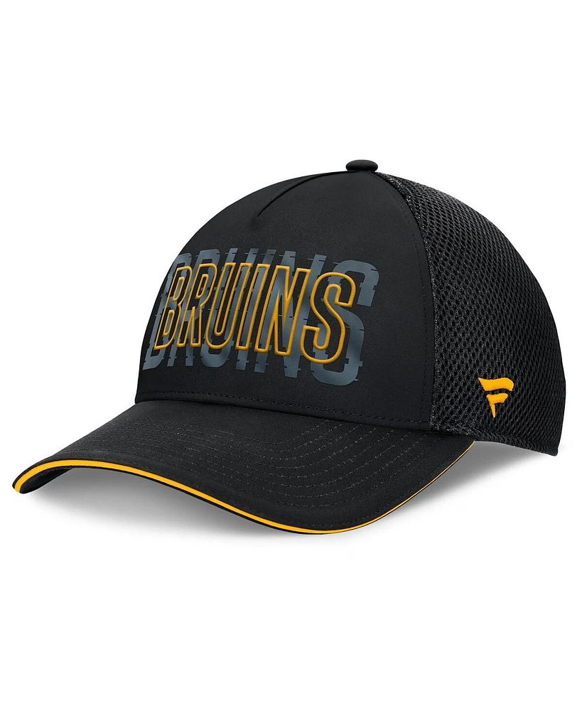 Fanatics Men's Black Boston Bruins Fundamental Flex Hat