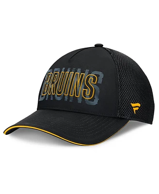 Fanatics Men's Black Boston Bruins Fundamental Flex Hat