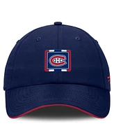 Fanatics Men's Navy/Red Montreal Canadiens Authentic Pro Ripstop Adjustable Hat
