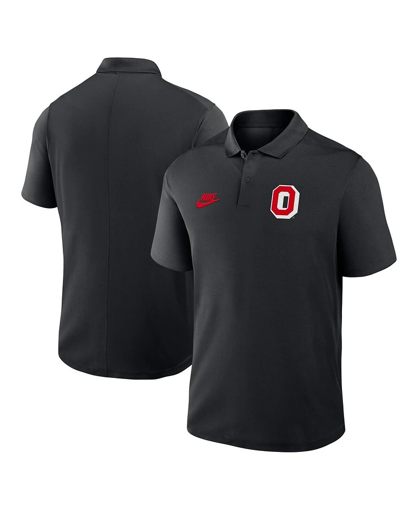 Nike Men's Black Ohio State Buckeyes Primetime Victory Legacy Vault Logo Performance Polo Shirt