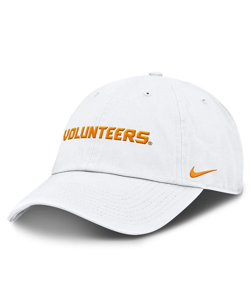 Nike Men's White Tennessee Volunteers Core Club Mascot Wordmark Adjustable Hat